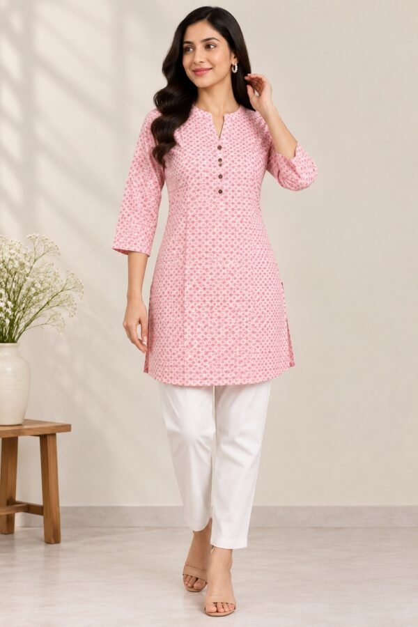 Women’s  C-printed short kurti (only kurti)