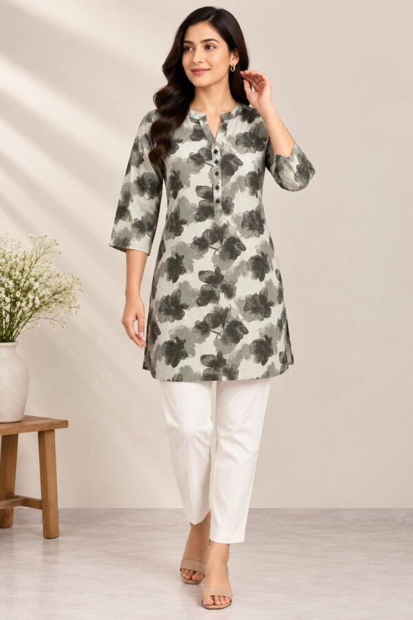 Women’s  printed -short kurti (only kurti)