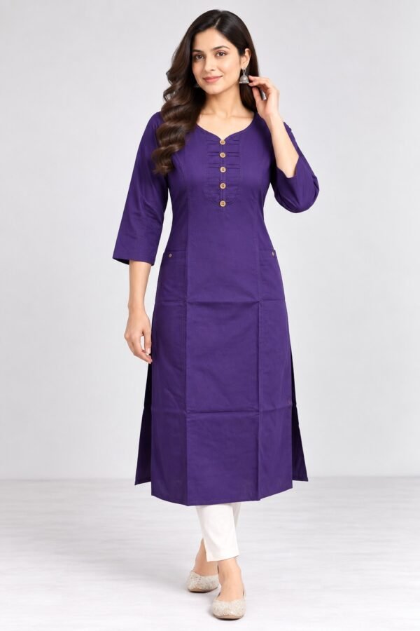DB6016  Women’s  Cotton Kurti Front Printeck