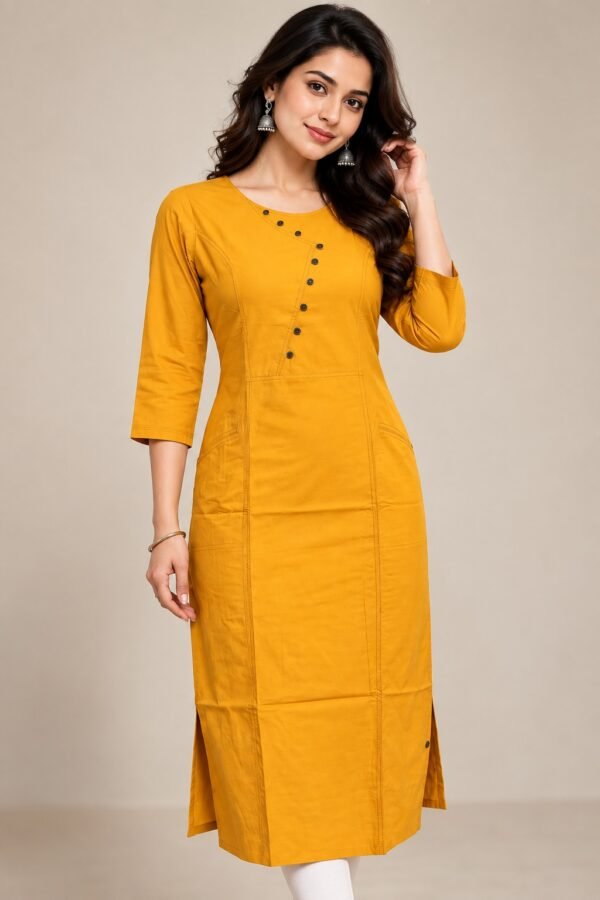 DB6017 Women’s  Cotton Kurti nk stitch details