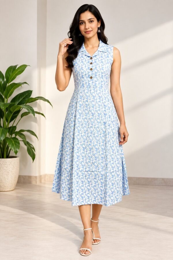 DBD6001-Women’s Midi Dress Sleeveless