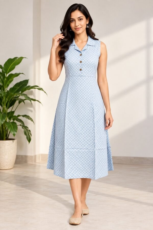 DBD6002-Women’s Midi Dress Sleeveless