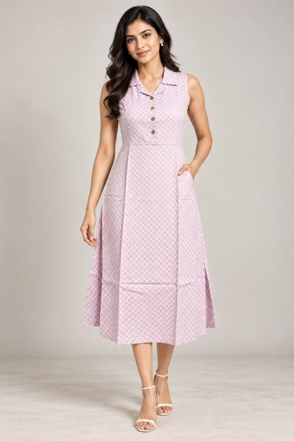 DBD6003-Women’s Midi Dress Sleeveless