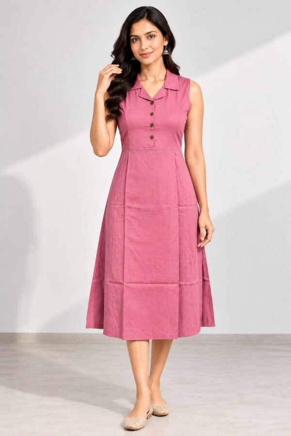 DBD6004-Women’s Midi Dress Sleeveless
