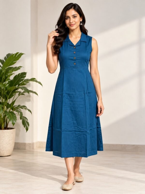 DBD6005-Women’s Midi Dress Sleeveless