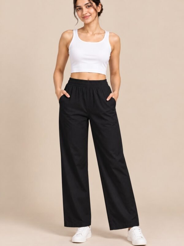 Women’sBlack palazzo Cotton Pant  only