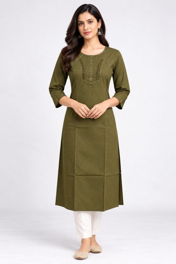 DB6011 Women’s  Cotton Straight Kurti