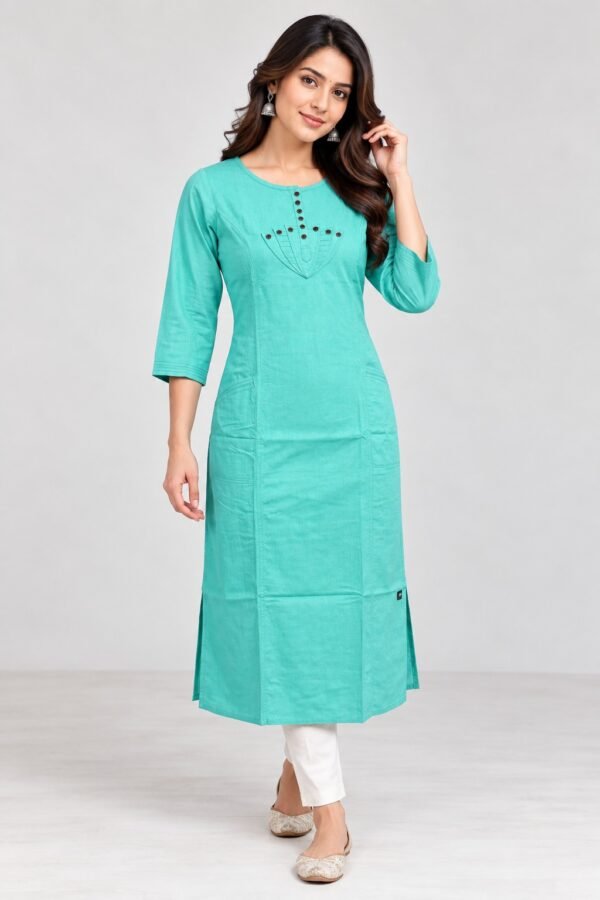 DB6026 Women’s  Cotton Straight Kurti